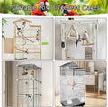 Universal Bird Cage Seed Catcher – Stretchy, Lightweight Mesh Skirt for Parrot Cages, Stops Scatter, Breathable Fabric, Adjustable & Reusable, White viiwxx