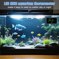 Aquarium Digital Thermometer with LED Touch Screen - Stick-on Fish Tank Thermometer for Betta Tanks, HI/LO Temperature A