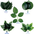 BNOSDM Fake Terrarium Plants for Reptiles, 3-5in, Green, 5PCS