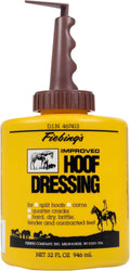 Fiebing's Hoof Oil for Horses with Mineral Oil (32 oz) - Hoof Dressing with Applicator Brush to Condition Dry, Split Hoo