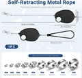 19.7FT Auto Retractable Bird Leash, Anti-Bite Wire Bird Harness, Adjustable Parrot Leash with 9 Sizes Alloy Foot Rings, 