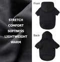 BAOBICUTE Dog Basic Hoodie Soft Dog Clothes Cold Weather Sweaters for Medium Large Dogs Cozy Fabric Warm Sweatshirt with Leash Hole for Boys (Black, X-Large (35-55 lbs))