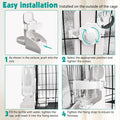 kathson Rabbit Water Bottle, 17oz Hanging Water Fountain Automatic Dispenser No Leak WaterFeeder for Bunny Chinchilla Gu