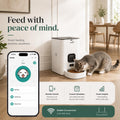 Automatic Cat Feeder with APP: 4L Dry Food Dispenser for Small Dogs & Cats