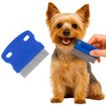 Pets&Goods Tear Stain & Flea Remover Comb Set for Dogs & Cats – Stainless Steel Eye Grooming Tool for Stains, Crust & Mucus – Gentle, Safe, Reusable – Pack of 2