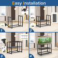 TOCRETOARE Fish Tank Stand 40 Gallon, Metal Aquarium Stand 36.5" L x 18.5" W*29.5”H, Double-Layer Storage Design, Suitab