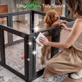 FXW AuraSpace Acrylic Indoor Dog Playpen for Puppies and Small Dogs, 24 Inch, 12 Panels, Black