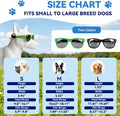 Dog Sunglasses for Medium Breeds, Outdoor UV Protection Pet Glasses with Adjustable Temples & Straps, Medium Dog Sun Gla
