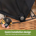 Bike Basket Sunshade for Dogs Cats, Quick Install Pet Canopy Cover
