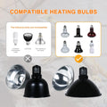 8.5-inch Standard Lamp Dome for Reptile Heating Lamps, Ceramic Heat Emitters, Max 200W for Bearded Dragons, Turtles, Sna
