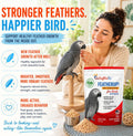 UnRuffledRx FeatherUp! Bird Molting Support & Feather Growth Supplement - for Plucking, Regrowth & Molt - Multivitamin & Amino Acids for All Birds - 90g (240 Servings)