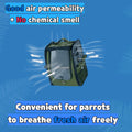 Birds Day Bird Carrier Backpack - Breathable Mesh Portable Parrot Travel Cage with 2PCS Perch, Food Bowl, and Stainless 