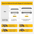 Turtle Tank Starter Kit,4.6 Gal 15.8 x 7.8 x 8.7 in for Baby Turtle