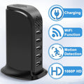 HSKAH Wireless USB Charger Camera with Motion Detection, WiFi Nanny Cam for Pet & Home Security – Phone App & USB Charging