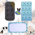 Hoopttay Dog Bed Covers Replacement Washable, Elastic Edged Pet Bed Protector with Cute Dog Pattern Design for Small & Medium Pet Beds, Cover Only (Blue, 36x27x6 Inch)