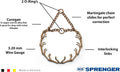 Herm Sprenger HS Germany Curogan Prong Dog Training Collar Ultra-Plus Pet Pinch Collar Hypoallergenic Nickel Free No-Pul