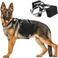 DORA BRIDAL Dog Backpack for Medium & Large Dogs, Dog Backpack Harness, Dogs Hiking Backpack with Side Pockets, Outdoors Pet Saddle for German Shepherd, Labrador (Black, Large)