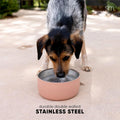 Simple Modern Stainless Steel Pet Water Bowl for Dogs & Cats | Reusable Insulated Stainless Steel Food Bowls for Dog Cat | No Tip No Slip BPA Free | Bentley Collection | Medium (32oz) | Almond Birch