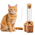 Cat Whisker Jar, Mini Glass Vase for Whiskers, Cat Whisker Holder, Elegant Memorial Gift for Pet Lovers
