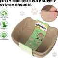 UBozeuiv Disposable Cat Litter Boxes 6-Pack, Compact Cat Ear Design, Sturdy Travel Litter Box for Kittens & Small Cats, Recyclable Cardboard Litter Tray for Home, Car & Crate Use