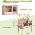 GUTINNEEN Guinea Pig Cages with Anti Chewing Sturdy Plastic Floor and Cool Zinc Plate, Indoor Rabbit Hutch with Hideout 