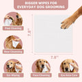 IMMHABI 400 Count Lick-Safe Dog Wipes, Coconut Plant-Based Hypoallergenic Dog Wipes for Paws, Butt, and Anal Gland Care, Cleansing & Deodorizing for Puppies
