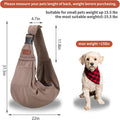 Dog Cats Pet Carrier Pouch Sling Reversible Hand-Free Bag 5–12lbs