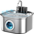 Lawfery 3.2L/108oz Wireless Stainless Steel Cat Water Fountain