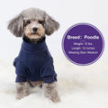 cyeollo Fleece Dog Pajamas Warm Dog Coats for Small Dogs Onesie, Navy, M
