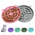 YINEYA 2 Pcs Silicone Slow Feeder Cat Bowl, Cat Slow Feeder for Food Training, Interactive Puzzle Bowls for Puppy, Kitten Dishes to Prevent Overeating, Treat Toys Suitable for Dry and Wet Food