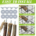 CZWESTC 8 PCS Bird Perch Set for Cage - Natural Apple Wood Platforms & Hardwood Branches for Parakeets, Budgies, Cockatiels - Small Bird Habitat Gym, Climbing Stand & Safe Chew Toys