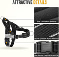 Lukovee No Pull Dog Harness and Leash Set, Soft Padded, with 5ft Leash, L