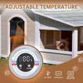 Briidea 400W Dog House Heater with PTC Rapid Heating (3 Seconds), 32℉-122℉ Temperature Range, 11.5FT Anti-Chew Cord, Hea