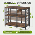 Reinforced 40-50 Gallon Aquarium Stand with Power Outlet, Ultra-Stable 660 LBS Capacity Metal Fish, Tank Stand for Repti