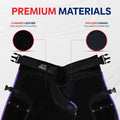 Equine Care Women's Farrier Apron Chaps, Back Support, 23in, Black/Purple