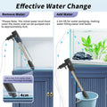 AQQA Aquarium Vacuum Gravel Cleaner, 20W, 480GPH