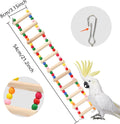 11-Step Bird Ladder Bridge,21.26 x 3.15 inch Raw Wood and Edible Dye