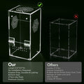 Pre-Assembled Jumping Spider Enclosure, All-Side Ventilation