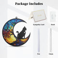 GLIDESMOOTH Cat Memorial Gifts, Life Tree Design Cat Angel Memorial Suncatcher with Sympathy Card, Sympathy Gift for Loss of Cats, Colorful