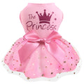 Idepet Princess Dog Dress Tulle Puppy Skirt Pet Apparel Dog Tutu with Bowknot,Birthday Dresses Daisy Sleeveless Holiday Clothes for Small Dogs Girls and Cats, Small