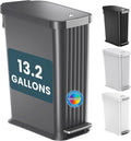 iTouchless 13.2 Gal / 50L Dog Poop Trash Can with Lid & AbsorbX Odor Filter