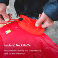 Ruffwear, Palisades Dog Sleep Poncho, Packable Insulated Wearable Sleeping Bag for Dogs, EcoLoft Renew Flex Warmth, Insulated Neck Baffle with Adjustable Stretch Leg Loops, Red Currant, Large/X-Large