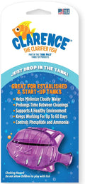 Clarence the Clarifier Fish - 1 pk, Purple - Aquarium Treatment, Clear Cloudy Fresh-Saltwater, Fish-Plant Safe, 10gal Ta