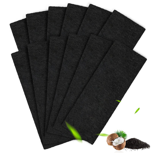 DrFlito 12 Pack Carbon Filters Compatible with Litter-Robot 3 by Whisker, Cat Litter Box Filters Replacement Absorb Odors and Control Damp from Pets, Keep Home Fresh, Black