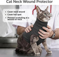 ROZKITCH Dog Neck Cover, Comfortable Bandage for Dogs Neck Stop Pets Scratching Sore Spots Darkgrey M