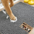 GORILLA GRIP SoakSTOPPER Indoor Door Mat for Dogs with Muddy Paws, 24x17