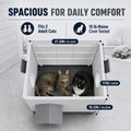 Tailtastic Heated Outdoor Cat House for Winter, Foldable Plastic Shelter