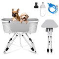 BACOENG Portable Dog Bathtub, 5 Height Adjustable Dog Washing Station, Dog Tubs for Bathing and Grooming, Pet Bath Tub for Small to Large Dogs, Indoor and Outdoor Use