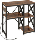 METYERRY 20-29-37 Gallon Fish Tank Stand with Power Outlet,Adjustable Shelf