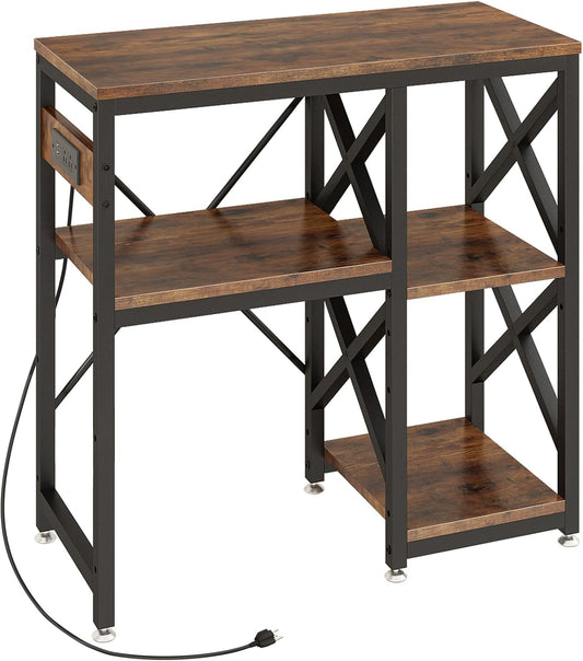 METYERRY 20-29-37 Gallon Fish Tank Stand with Power Outlet,Adjustable Shelf